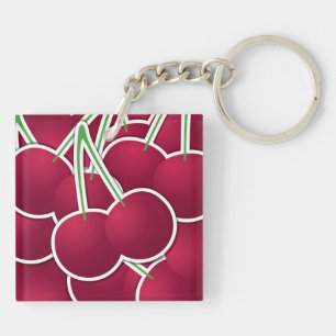 Funky cherry key ring