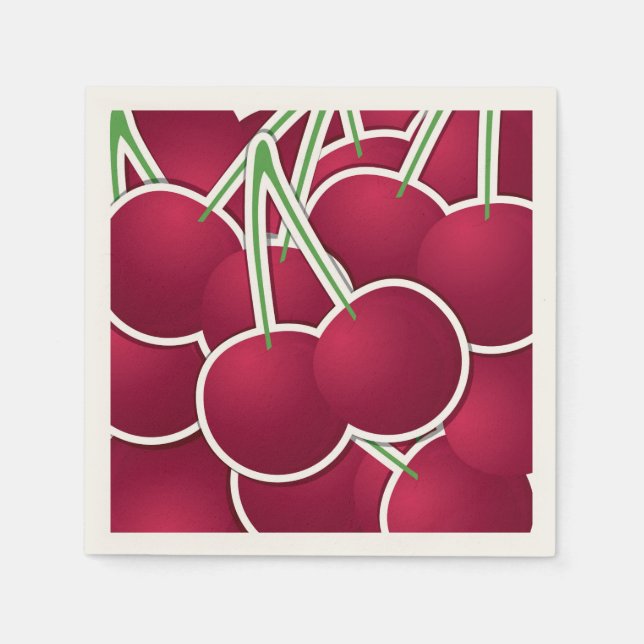Funky cherry napkin (Front)
