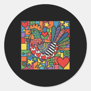 Funky Chicken _1 Classic Round Sticker