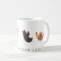 funky chicken crazy chicken lady mug