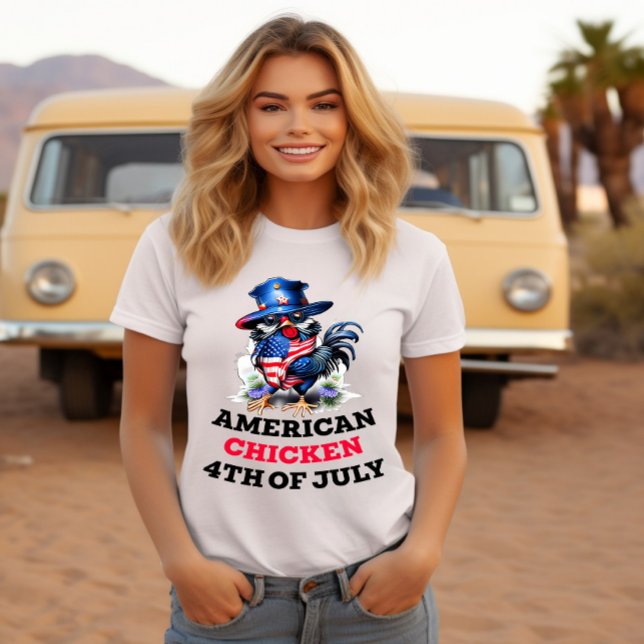 Funky Chicken in Stylish Hat T-Shirt (Creator Uploaded)