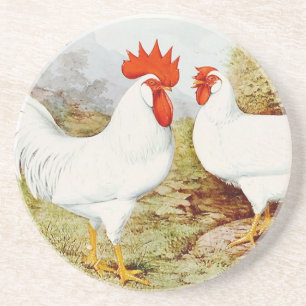 Funky Chickens Sandstone Coaster