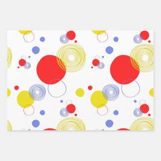 Funky circles, abstract Christmas.  Wrapping Paper Sheet