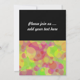 Funky Circles Abstract Modern Art Invitation