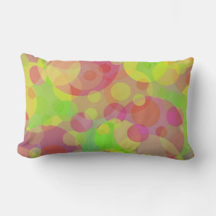 Funky Circles Abstract Modern Art Lumbar Cushion