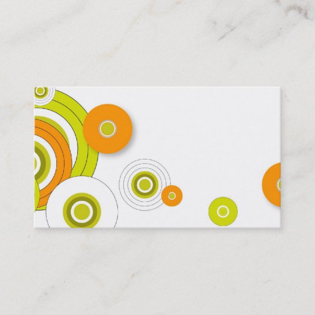 Funky circles business card design (Front)