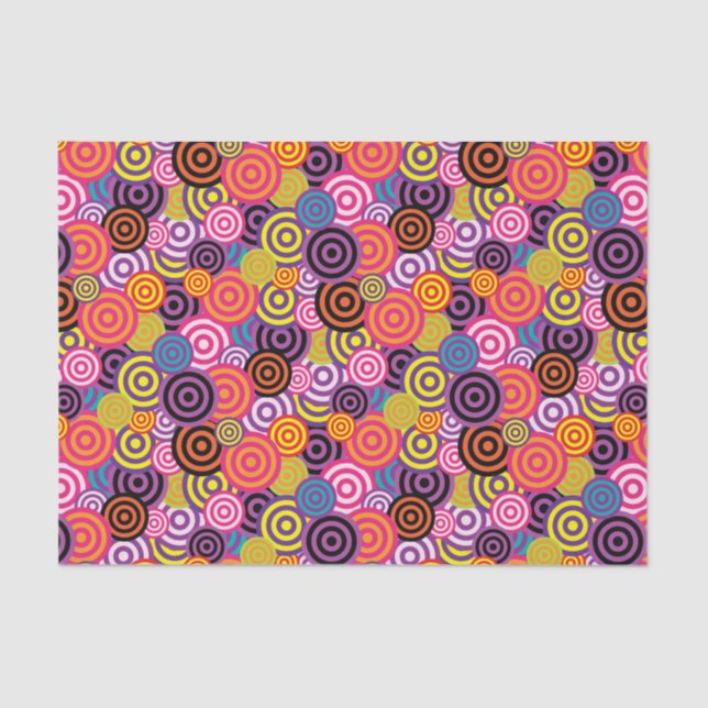 FUNKY CIRCLES PATTERN TISSUE PAPER (Front)