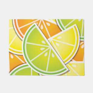 Funky citrus wedges doormat