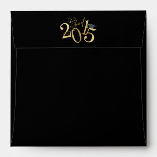 Funky Class of 2015 black envelopes
