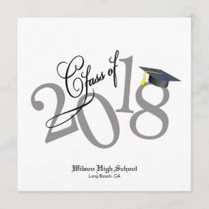 Funky Class of 2018 Graduation Invitation