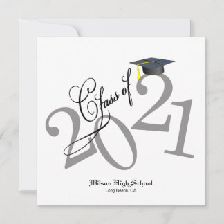 Funky Class of 2021 Graduation Invitation