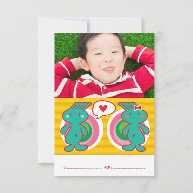 Funky Classroom Kid Valentine's Day Invitation (Front)