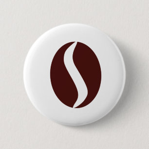 Funky Coffee Bean 6 Cm Round Badge