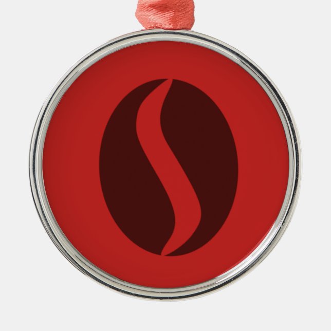 Funky Coffee Bean Metal Tree Decoration (Front)