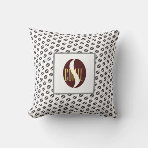 Funky Coffee Beans Pattern Cushion Throw Pillow