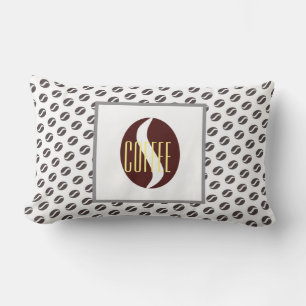 Funky Coffee Beans Pattern Cushion Throw Pillow