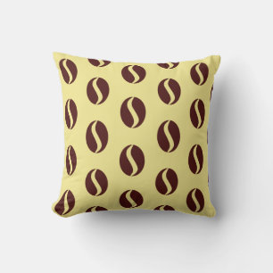 Funky Coffee Beans Pattern Cushion Throw Pillow