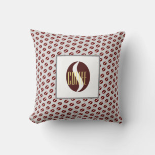 Funky Coffee Beans Pattern Cushion Throw Pillow