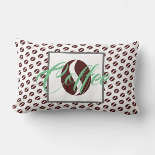 Funky Coffee Beans Pattern Cushion Throw Pillow