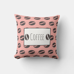 Funky Coffee Beans Pattern Cushion Throw Pillow