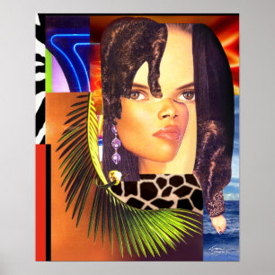 Funky Collage Poster Print 14" x 17"