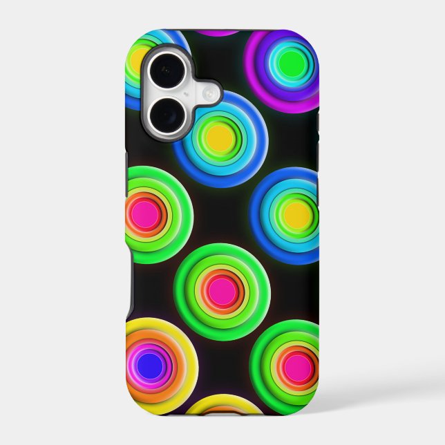 Funky Colourful 3D Circles (Back)