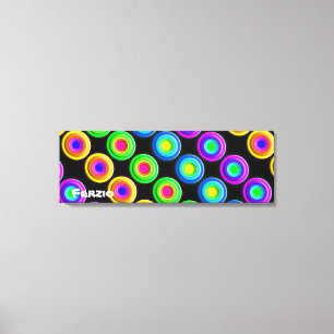 Funky Colourful 3D Circles Canvas Print