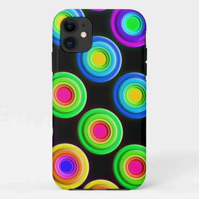 Funky Colourful 3D Circles Case-Mate iPhone Case (Back)
