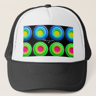 Funky Colourful 3D Circles Trucker Hat