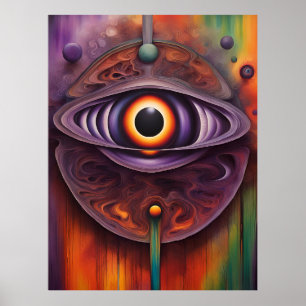 Funky Colourful Abstract Eye Poster