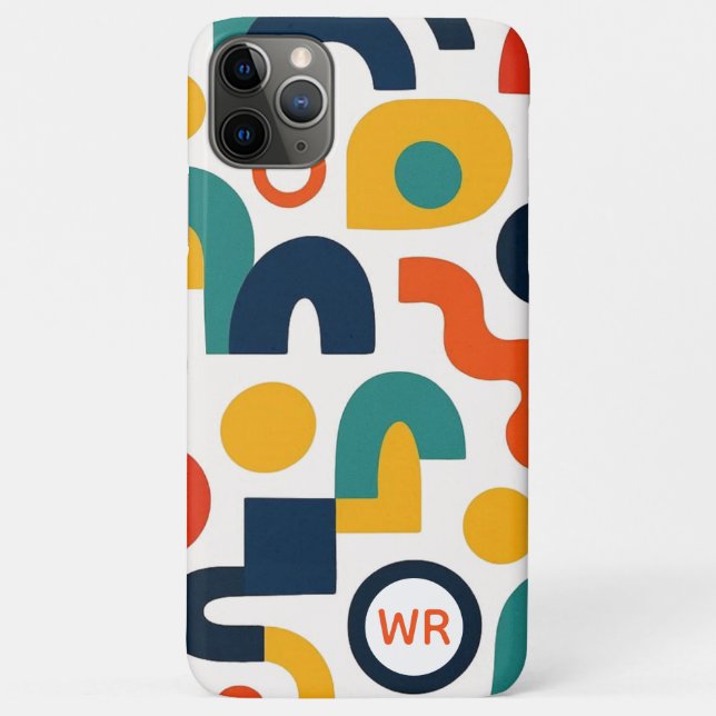 Funky Colourful Amorphous Shapes Art Pattern Case-Mate iPhone Case (Back)