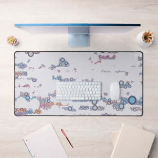 Funky Colourful Bubbles  Desk Mat