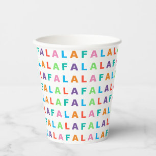 Funky Colourful Fun FA LA LA Holiday Season Paper Cups