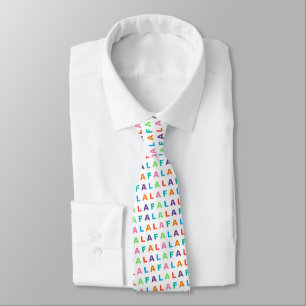 Funky Colourful Fun FA LA LA LA Holiday Season Tie