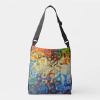 Funky Colourful Modern Abstract Painting Art Bag