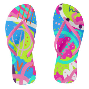 Funky Colourful Pop Art  Jandals
