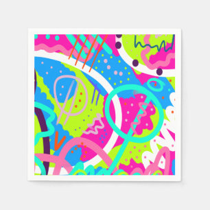 Funky Colourful Pop Art Napkin