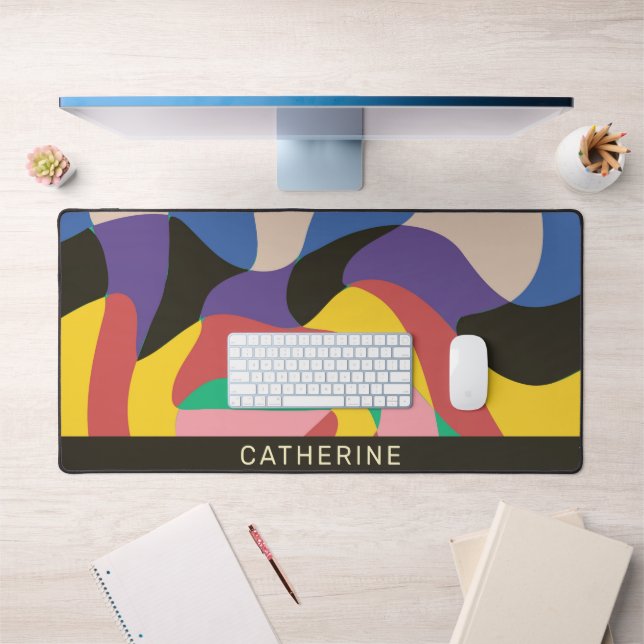 Funky Colourful Psychedelic Chess Abstract Art Desk Mat (Office 1)