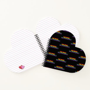 Funky Colourful Rainbow Effect Gone Running Text  Notebook