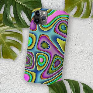 Funky Colourful Retro Chic 3D Liquid Art Pattern Case-Mate iPhone Case