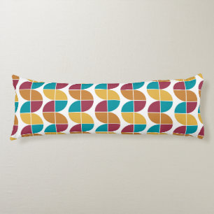 Funky Colourful Retro Vintage Geometric Pattern Body Cushion