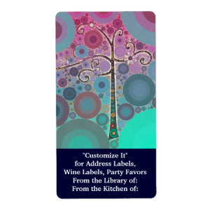 Funky Colourful Scroll Tree Circles Bubbles Pop Ar