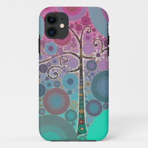 Funky Colourful Scroll Tree Circles Bubbles Pop Ar Case-Mate iPhone Case