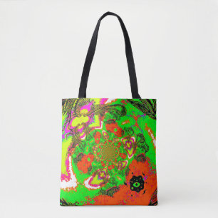 Funky Colourful Spiral Tote Bag