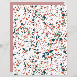 Funky Colourful Terrazzo Art Scrapbook Paper