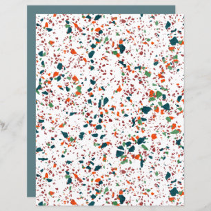 Funky Colourful Terrazzo Art Scrapbook Paper