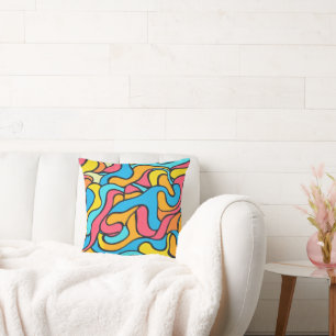 Funky Colours Abstract Cushion
