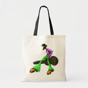 Funky Cool Guitar Disco Comic Character Tote Bag