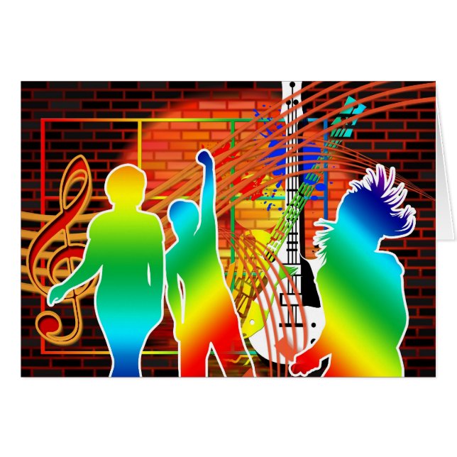 Funky Cool Music Dance Pop Art Design (Front Horizontal)