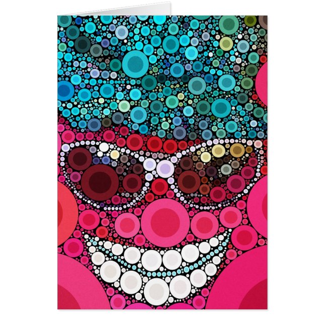 Funky Cool Smiling Face Sunglasses Hat Pink Blue (Front)